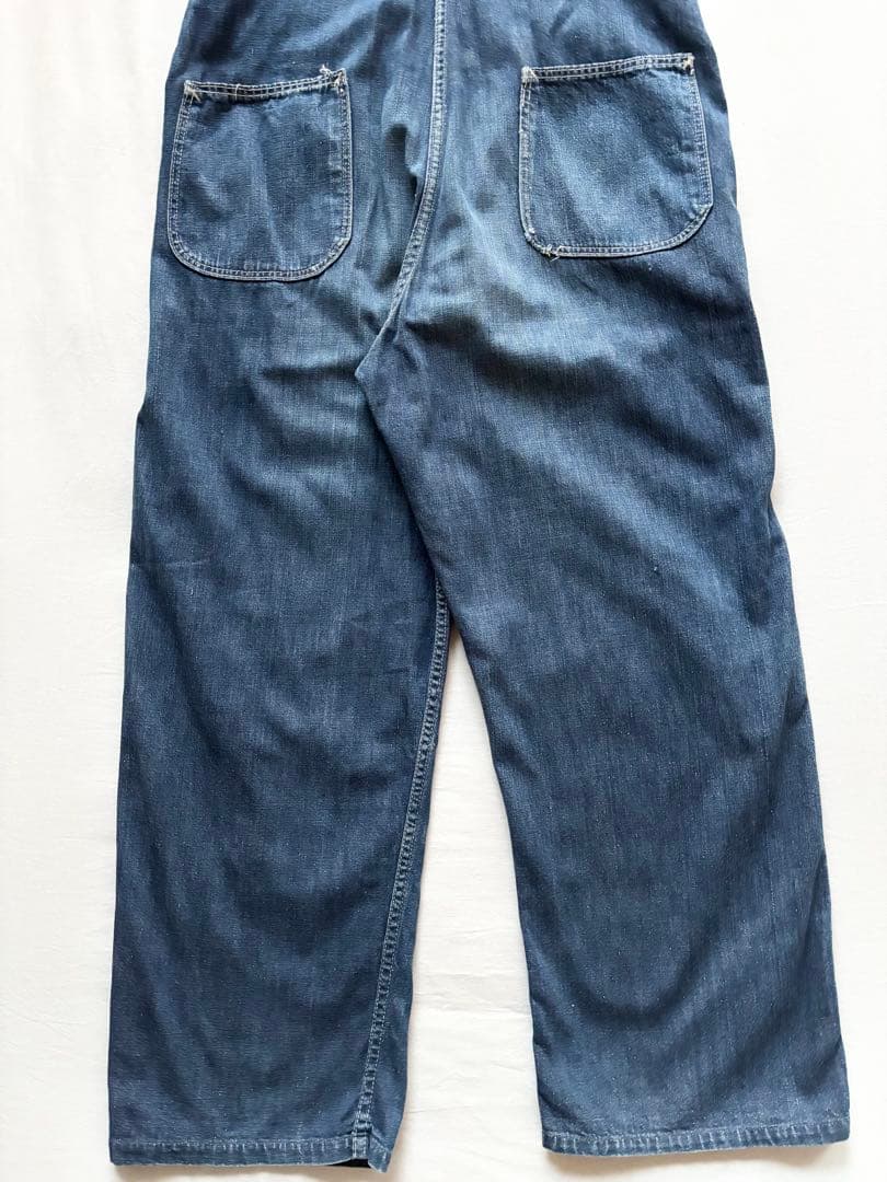 40's 希少 ビンテージ ミリタリー オーバーオール 月桂榭 色落ち 赤ミミ