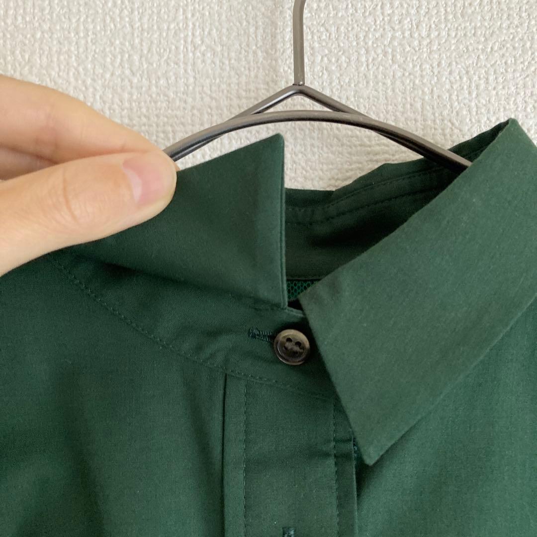 【ほぼ新品】2 M サイズ sacai ダークグリーン レース付き長袖シャツ