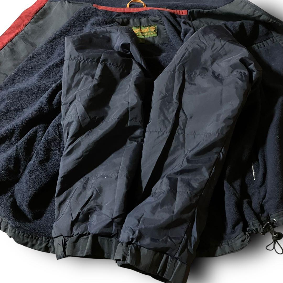 はる様☆Timberlandウォームアップジャケット短丈ナイロンドローコード刺繍