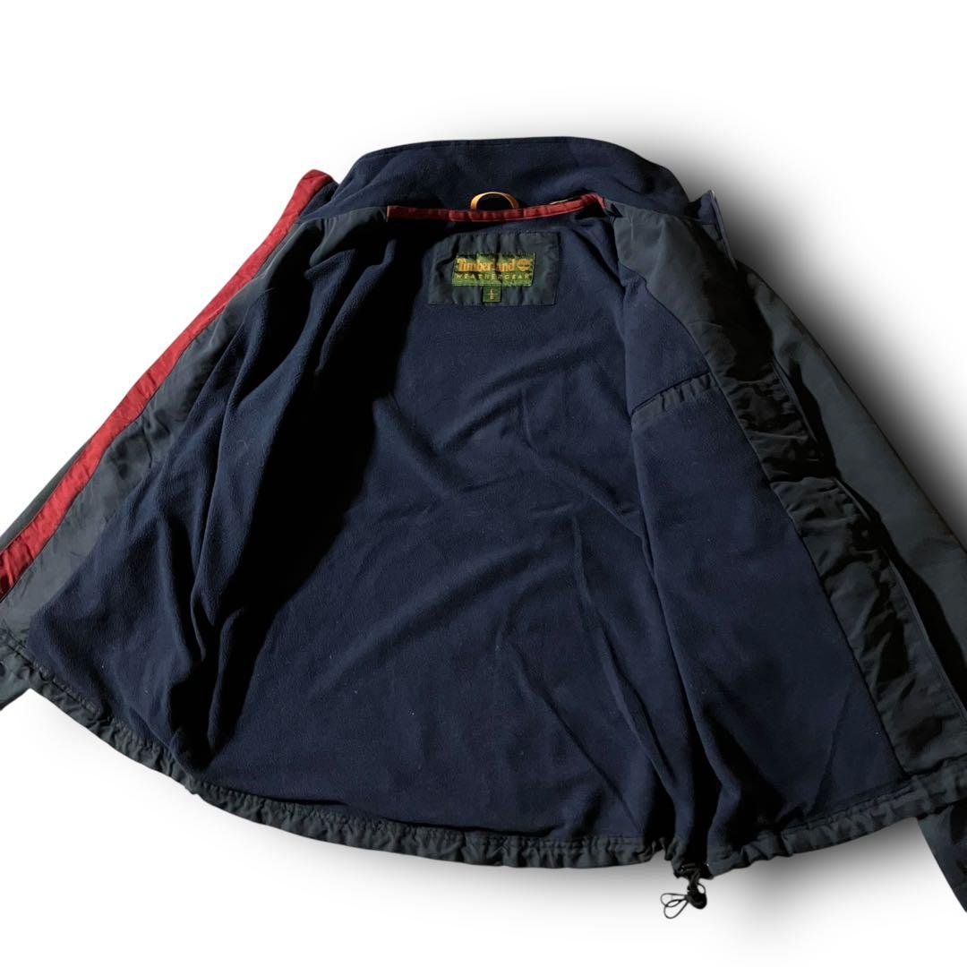 はる様☆Timberlandウォームアップジャケット短丈ナイロンドローコード刺繍