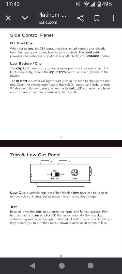 ギター FISHMAN Platinum Stage Analog Preamp