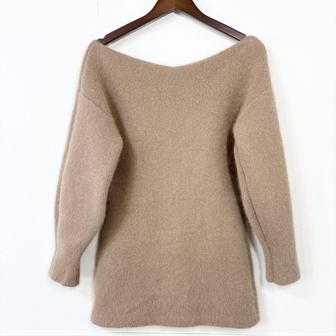 63 美品　THE TOE ニットワンピース ベージュ