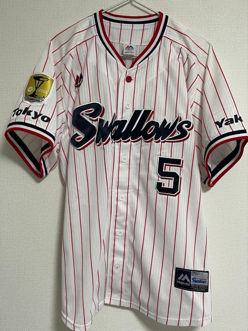 M*T様 ヤクルトスワローズ 川端慎吾選手 2021優勝ワッペン付/Lサイズ