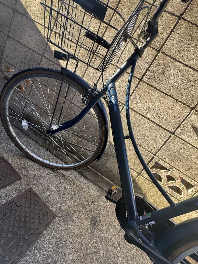 (世田谷区引渡し)ネイビーブルー 26インチ シティサイクル