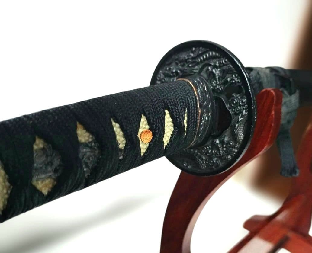 日本刀　黒塗鞘模造刀　美品　刀袋入り