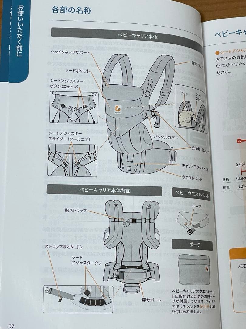 ergobaby OMNI 360 抱っこ紐 グレー　エルゴ　エスメラルダ