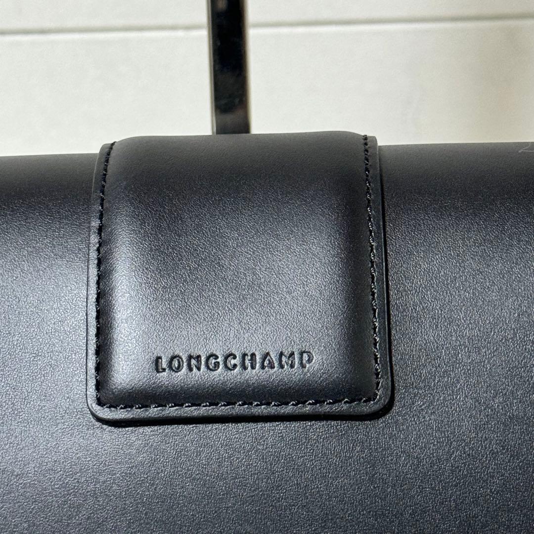 未使用級✨Longchamp ロンシャン ボックストロット　ブラック　レザー