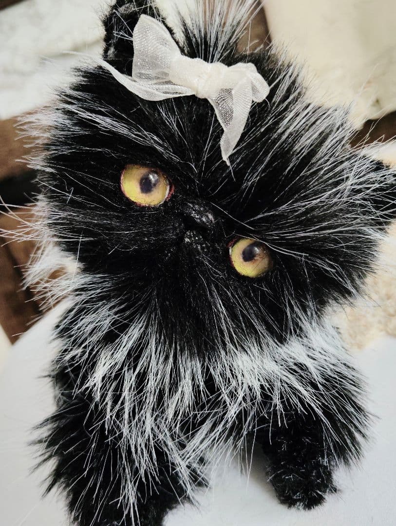 幼猫♡黒猫子猫ゴマちゃん♡アートドール♡ぬいぐるみ♡