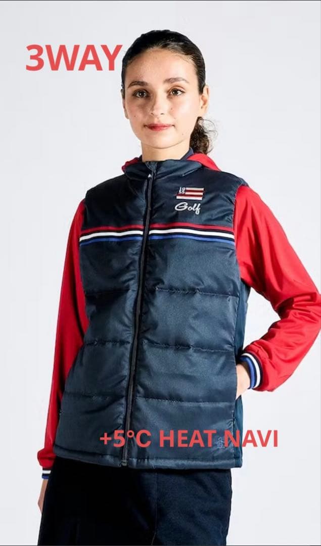 マンシングMunsing☆ 3WAYアウター HEAT NAVI 中わたベスト☆