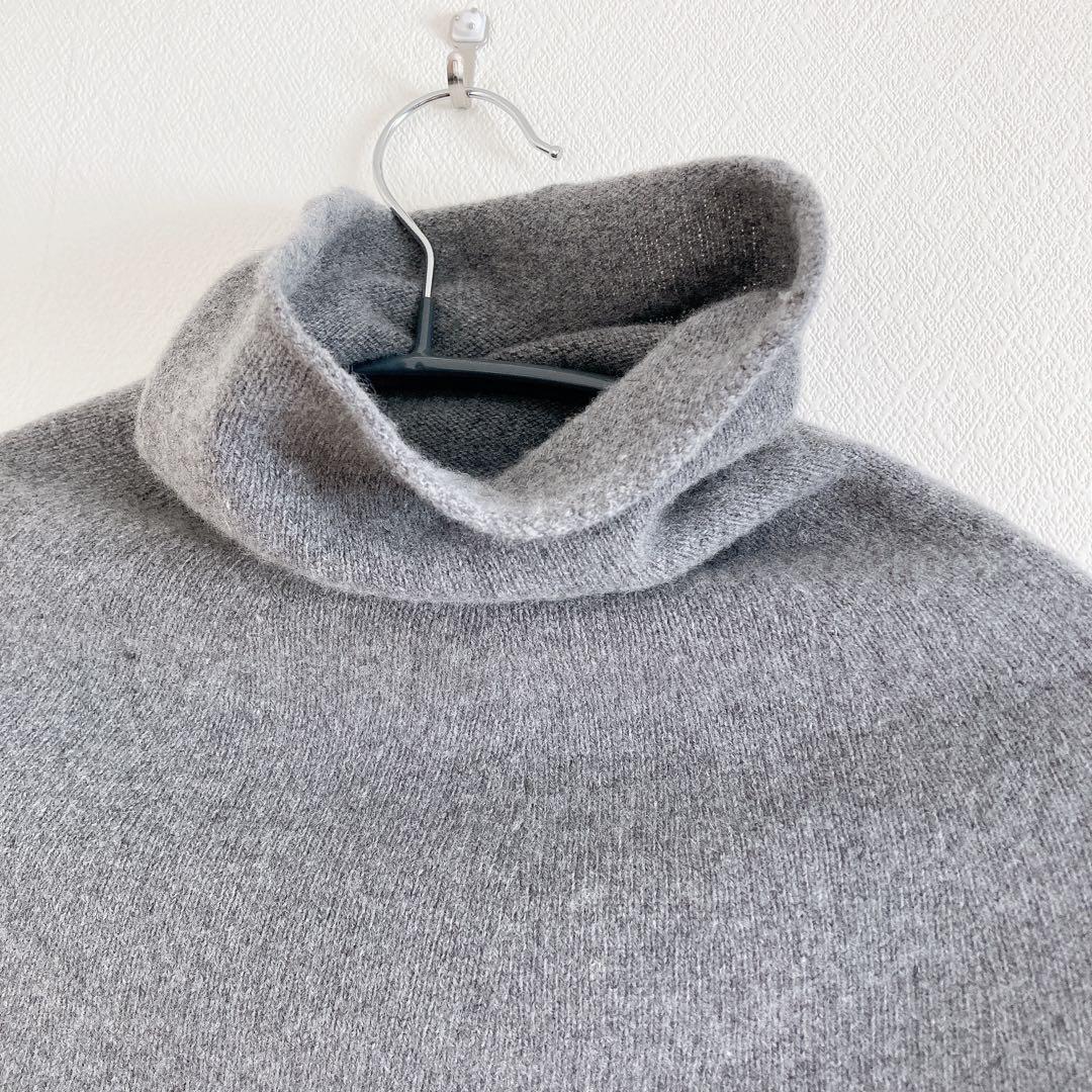 evam eva ウール　セーブル　タートル　ニット　スヌード　グレー