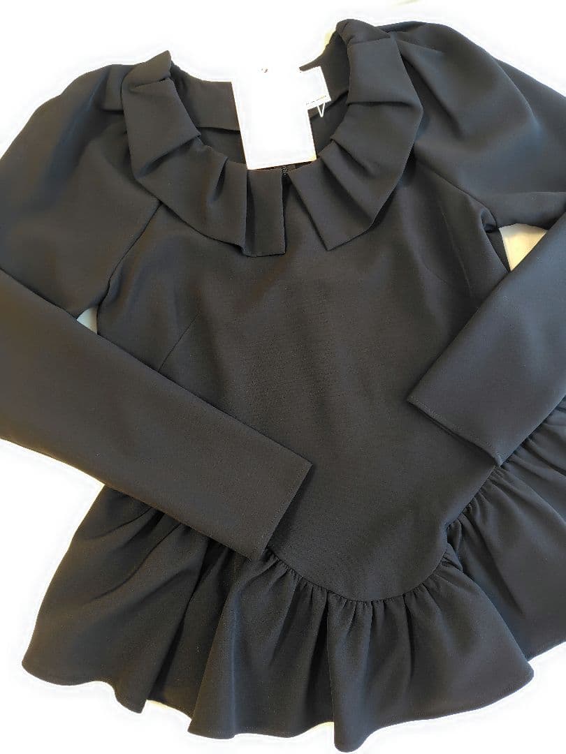 jnhearts♡フリルカラー ブラウス36 BLACK