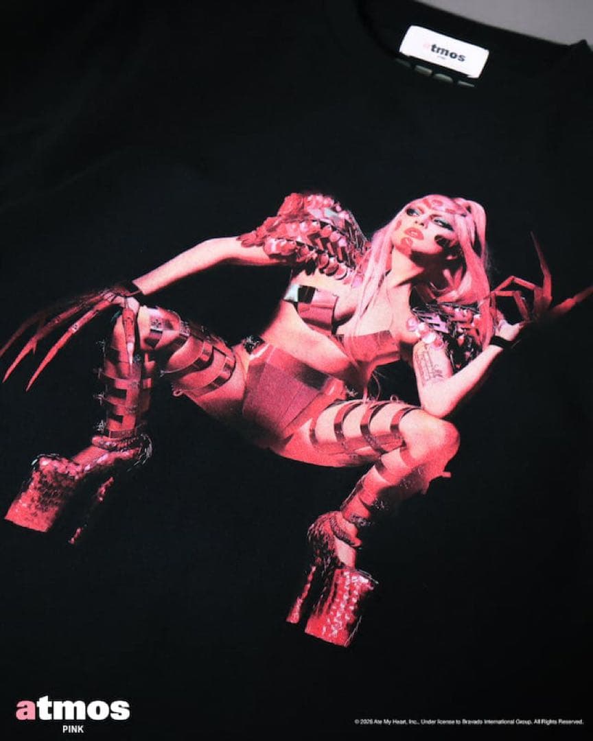 レア✨レディーガガ atmos pink 公式Tシャツ2026　Lサイズ