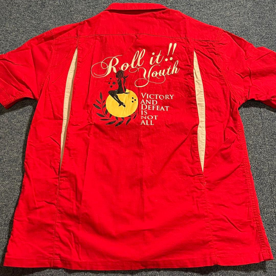 希少　ROUND1 ボーリングシャツ　企業　Lサイズ　当時物　ラウンド1