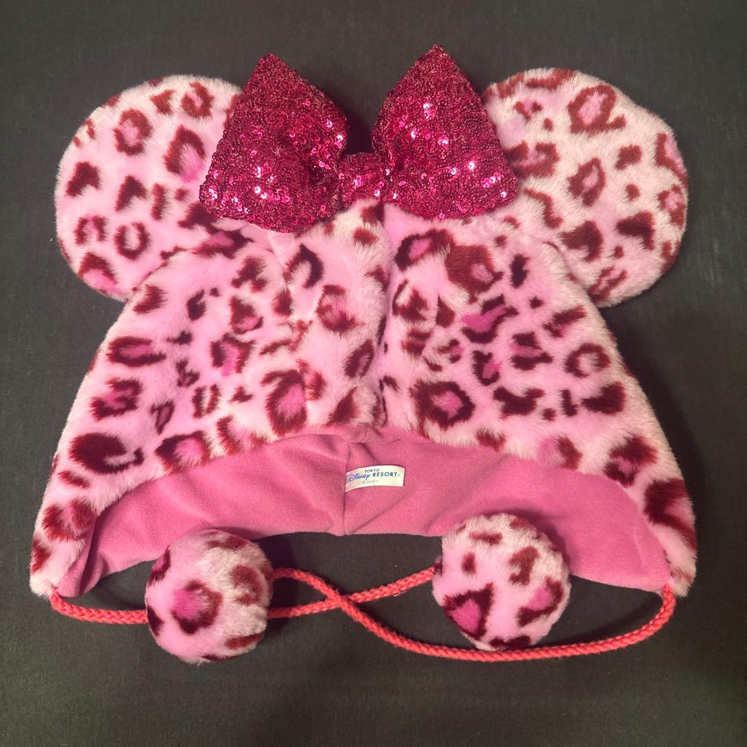 ディズニーファンキャップ ヒョウ柄 ピンク 新作