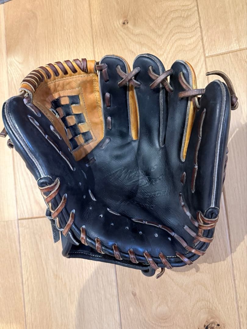 ミズノプロ　オーダー軟式グローブ オレンジ/黒