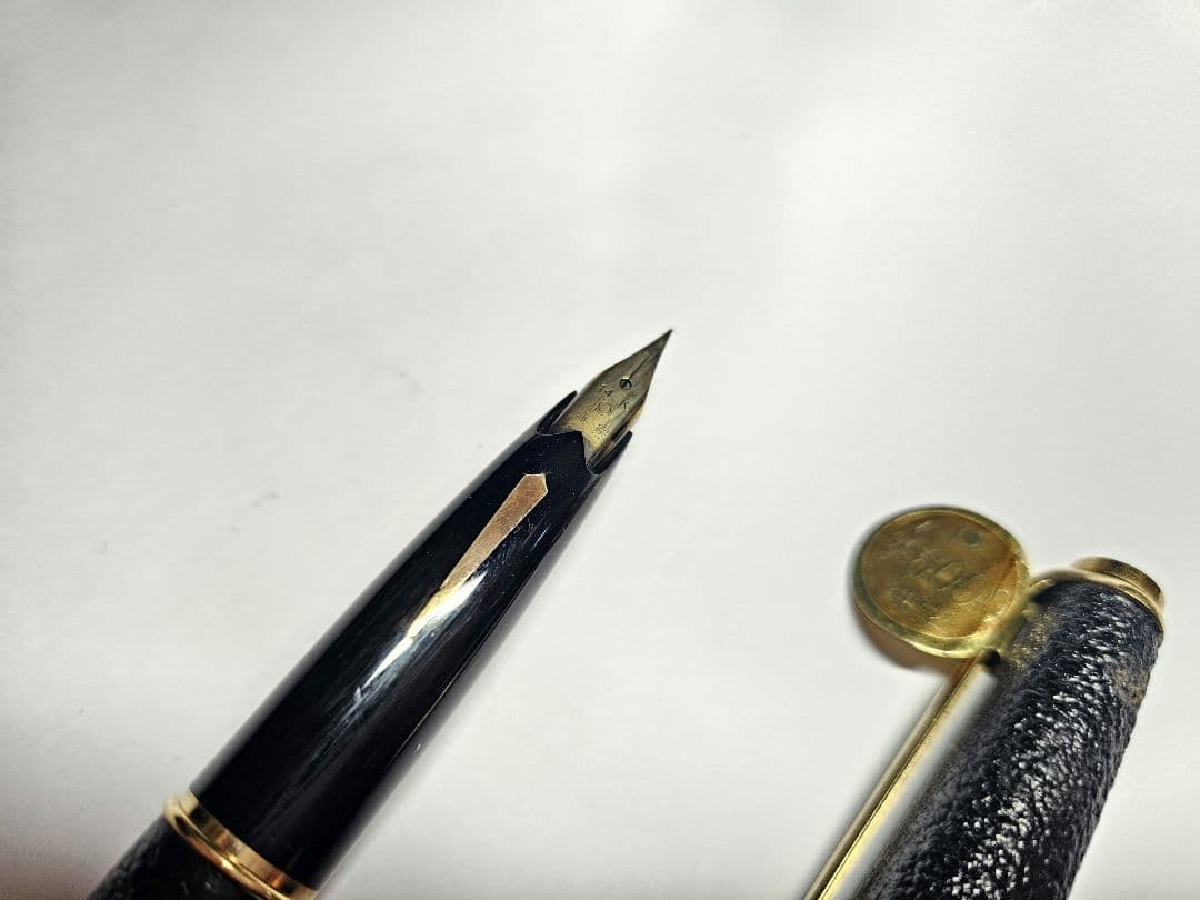 プラチナ万年筆 シープ 革 14K 万年筆 廃盤 廃番 細字
