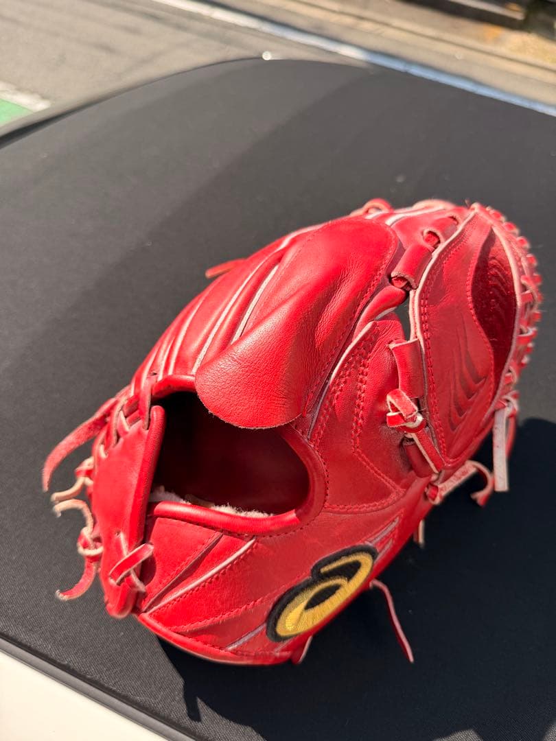 大谷翔平2020年モデル　ASICS GOLD STAGE 硬式グローブ レッド