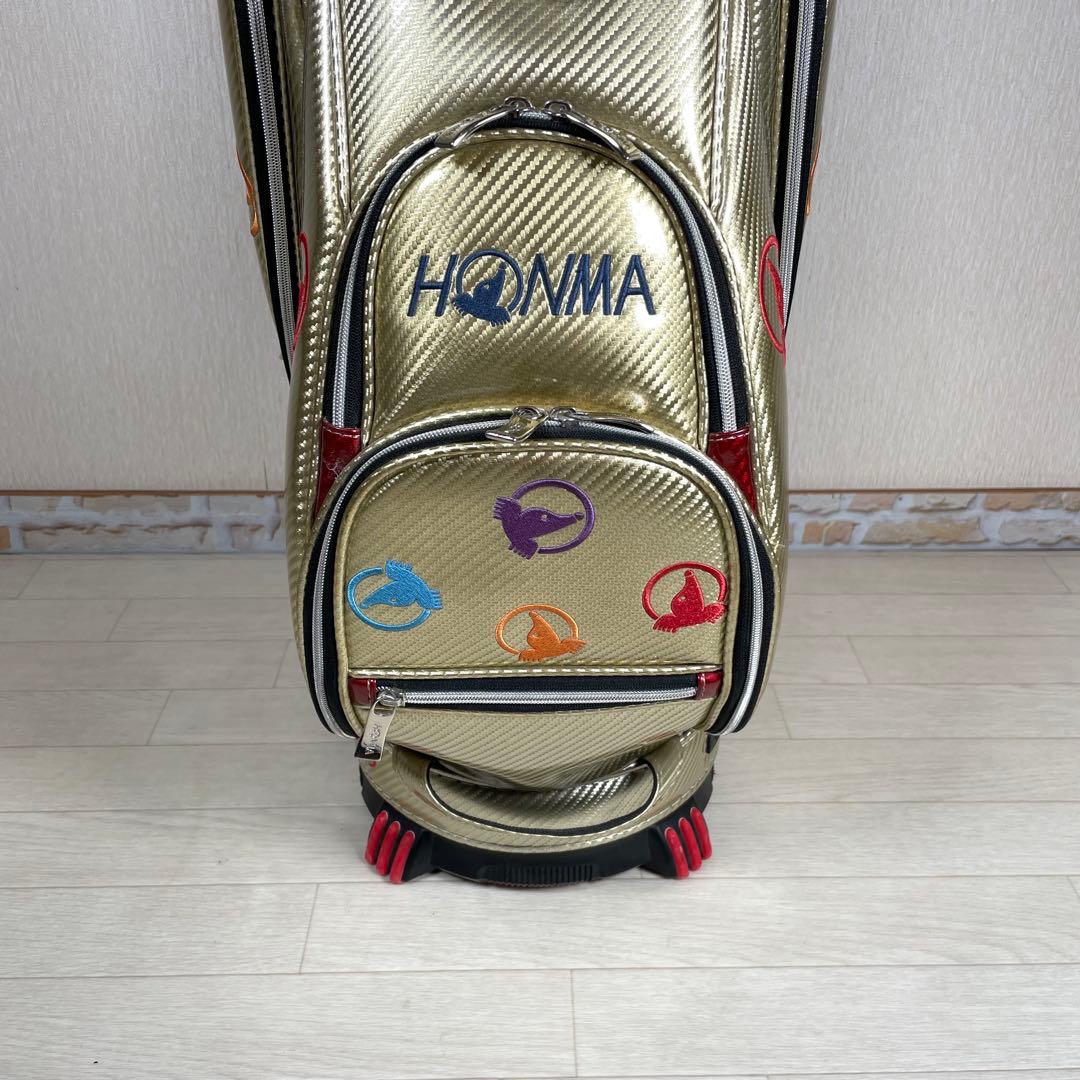 希少品　HONMA ホンマ キャディバッグ　ゴルフバッグ　モグラ刺繍　フード無し