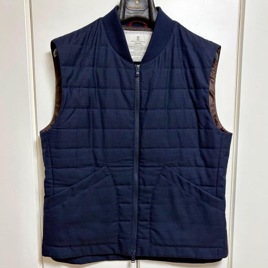 BRUNELLO CUCINELLI ネイビー キルティングベスト