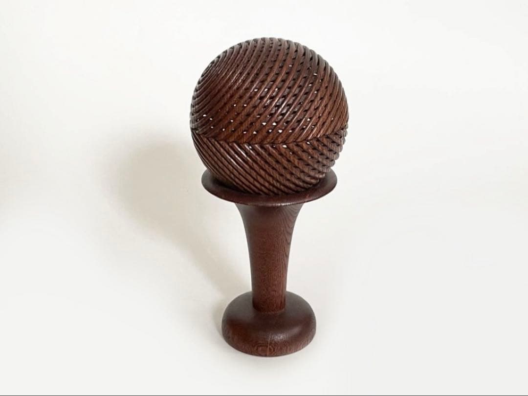 椀木地師　西端良雄　輪島　透かし　香玉　香合　　漆器　オブジェ