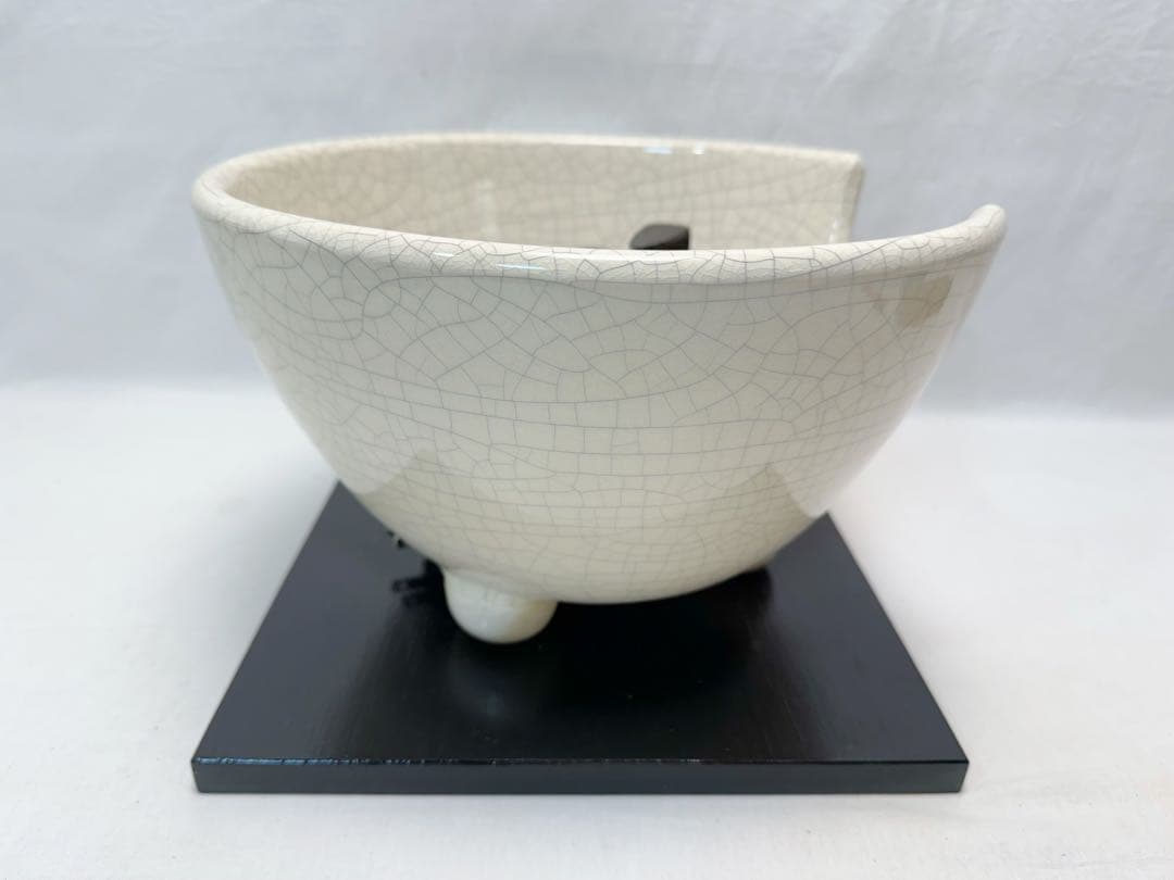 ほぼ未使用 茶道具 風炉型 電熱器 白さつま枇杷色紅鉢 野々田式 まえがわらけ箱