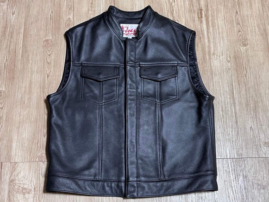 廃盤 Lil Joes リルジョー レザー ベスト XL ヘルズ　クラブスタイル