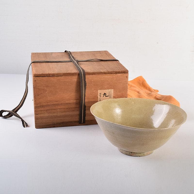 朝鮮美術　高麗青磁　茶碗　鉢　時代箱　V　R8022