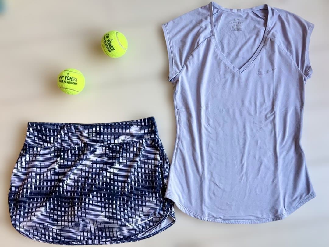NIKEナイキ＊ピュアテニストップとスコートの上下セットアップS