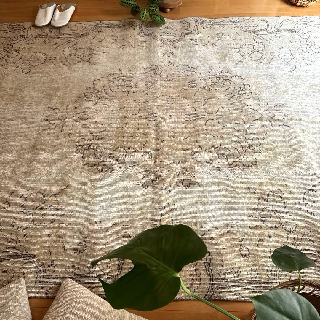 ショウちゃん　超大判150×277ナチュラルトルコヴィンテージラグ