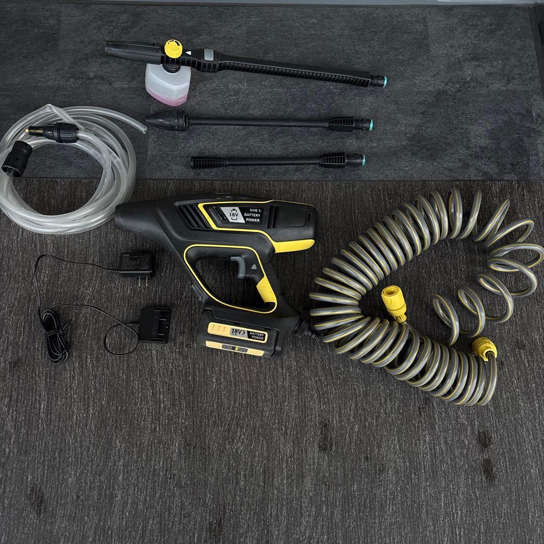 値下げ‼️ケルヒャー KHB5 高圧洗浄機ノズル3本&純正スパイラルホースセット