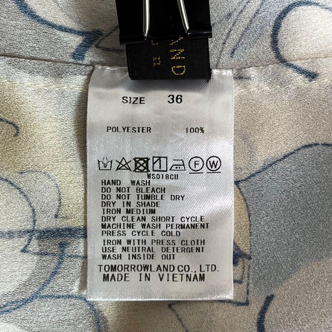 tomorrowland コレクション メロウフラワープリント ボウタイブラウス