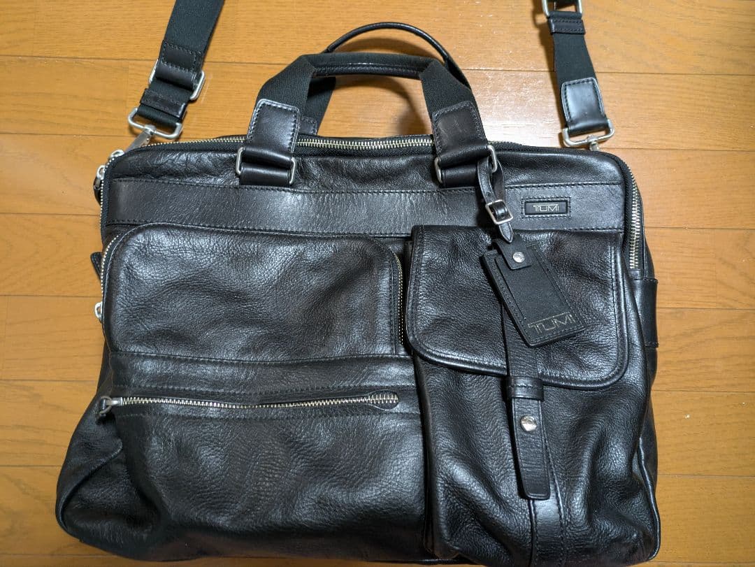 【美品】TUMI トゥミ 2層式 バッグ オールレザー 2way 黒