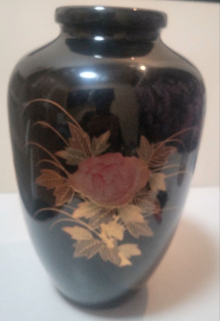 【美品】輪島塗 蒔絵花生 共箱付き/ Wajima Makie Vase