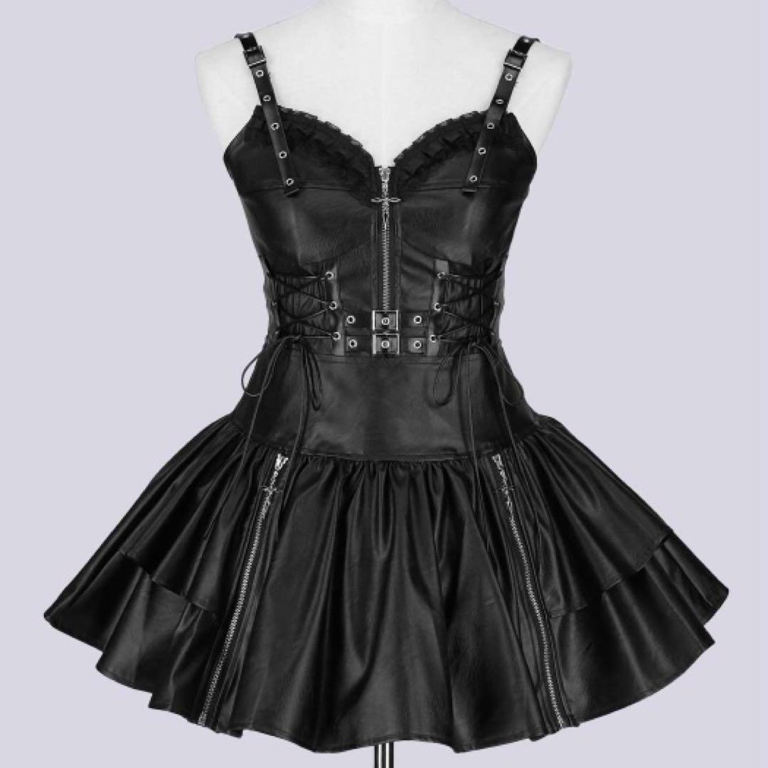 QOOZA IMVAL レザードレス black