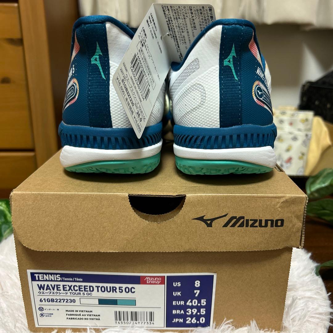 【新品】mizuno ミズノ　テニスシューズ 26cm　Wave Exceed