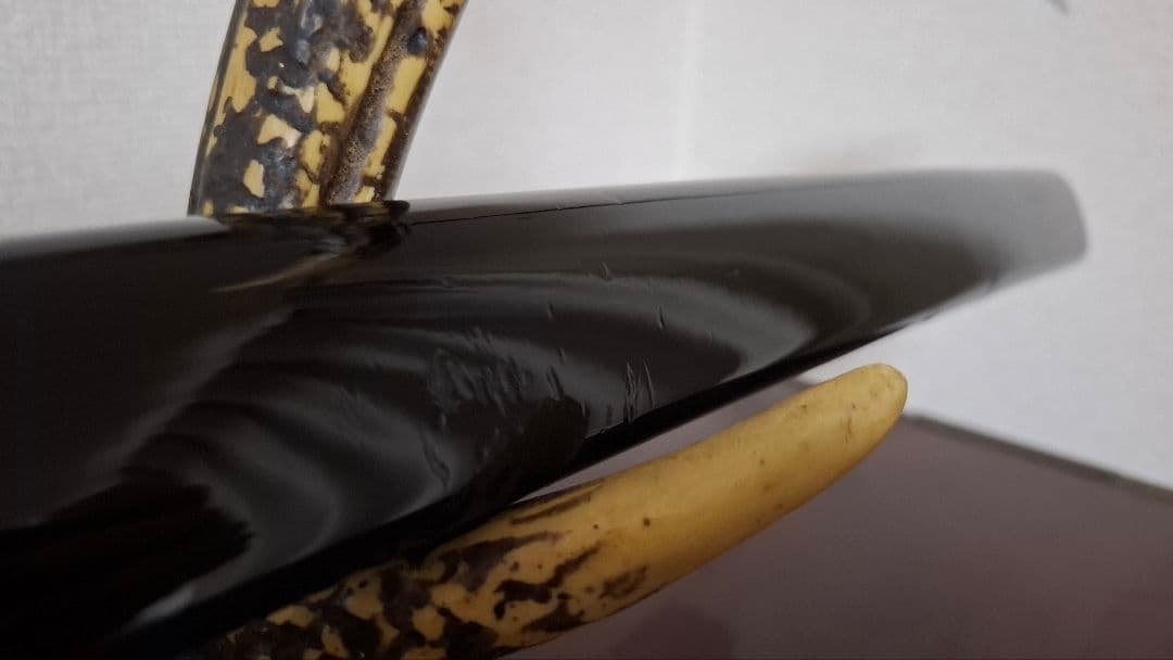 【高級居合刀】柄26cm本牛革巻 刀身2尺4寸5分 鍔元から鋒まで76.5cm