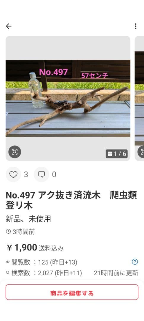 ヤマムラ8点おまとめ　 アク抜き済流木大型　爬虫類登リ木