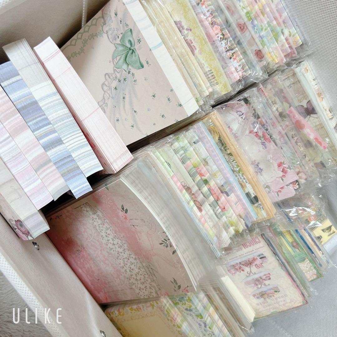 紙モノ コラージュ素材 海外メモ おすそ分けファイル まとめ売り