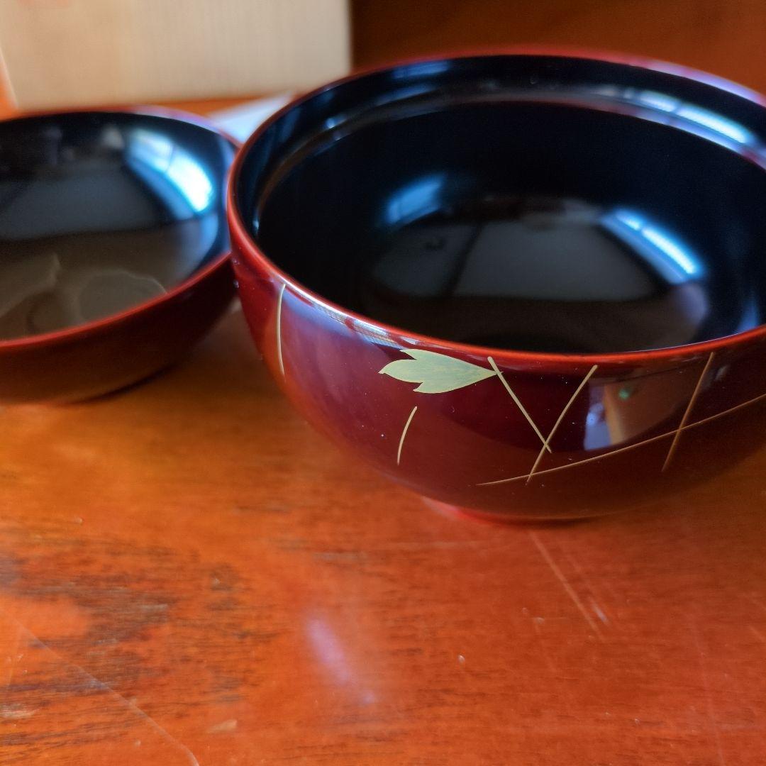 山岸厚 越前塗り 漆器 吸物椀 錦寿 5客セット 希少