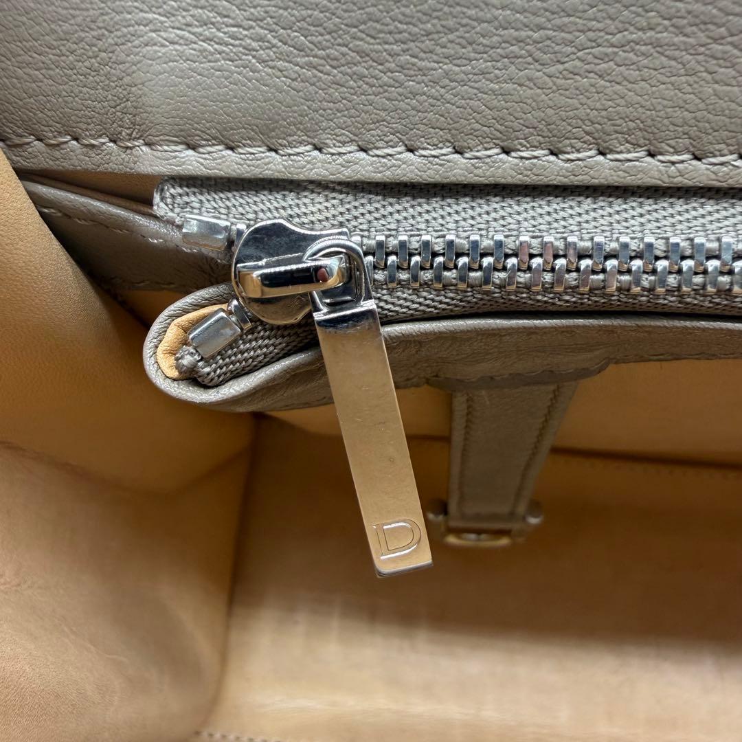 【希少美品】DELVAUX タンペート MM ベージュ フラップ式ハンドバッグ