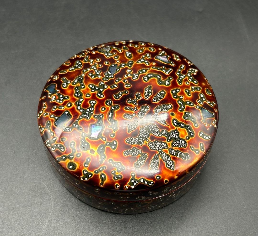 伝統工芸品　古代若狭塗　慶州作　螺鈿　茶道具　小物入れ　若狭塗　本間慶一郎