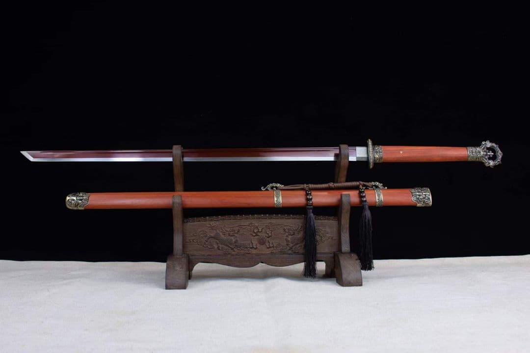 紅蓮唐刀-高性能マンガン鋼 古兵器 武具　刀装具　日本刀　模造刀 居合刀
