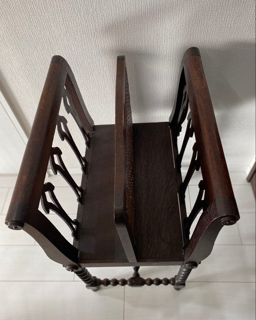 木製マガジンラック　ツイストレッグ　ボビンレッグ