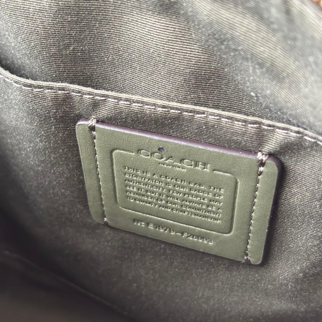 【美品】COACH オリーブグリーン ハンドバッグ