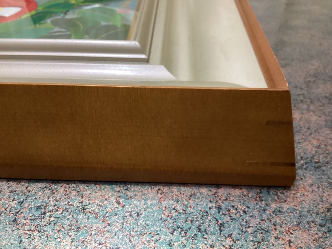 太尾芳生（ふとお　よしお）　紅椿　日本画　額入り　美品　希少品