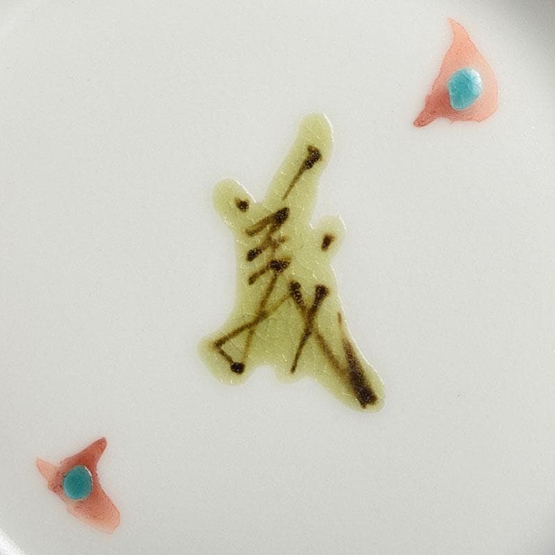 広瀬義之作　色絵　ぼけ之図　面取り壷　共布共箱　V　R9186B