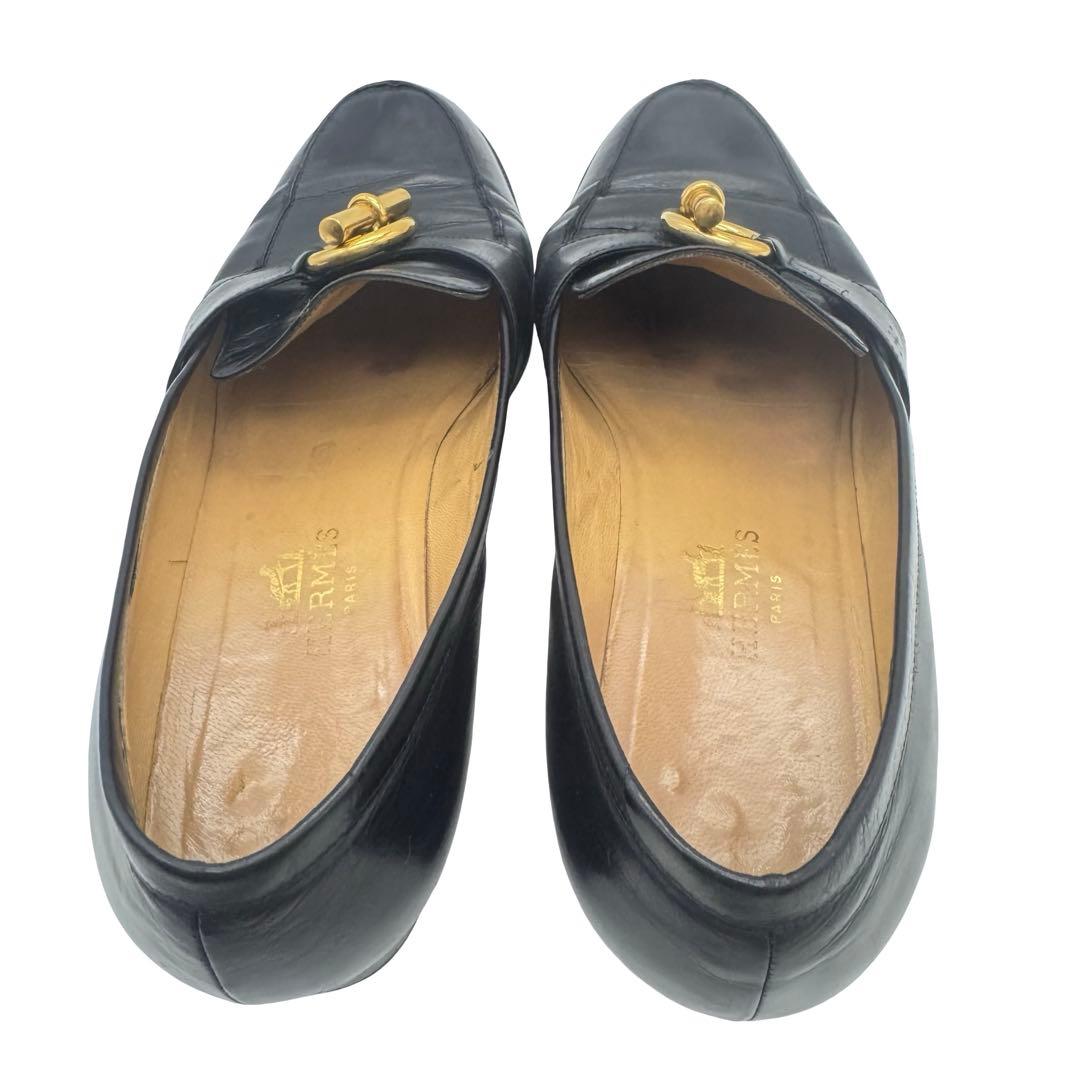 HERMES エルメス シェーヌダンクル ローファー 約23.5cm レディース