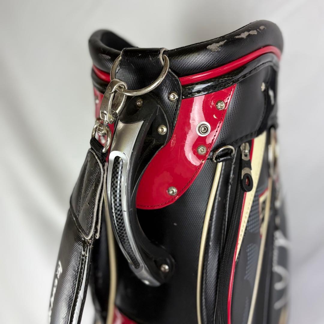 ルコックスポルティフ キャディバッグ ゴルフバッグ 6分割 赤黒