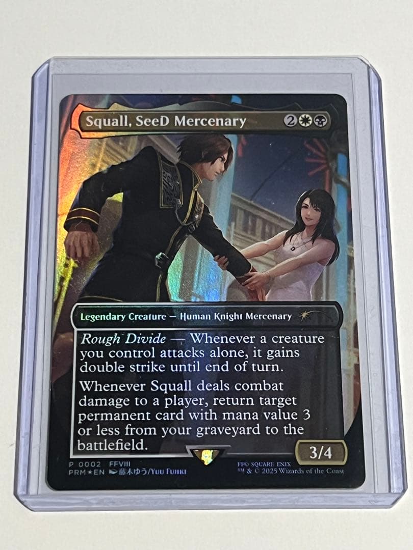 MTG SeeDの傭兵、スコール ボーダーレスプロモ Foil 英語版