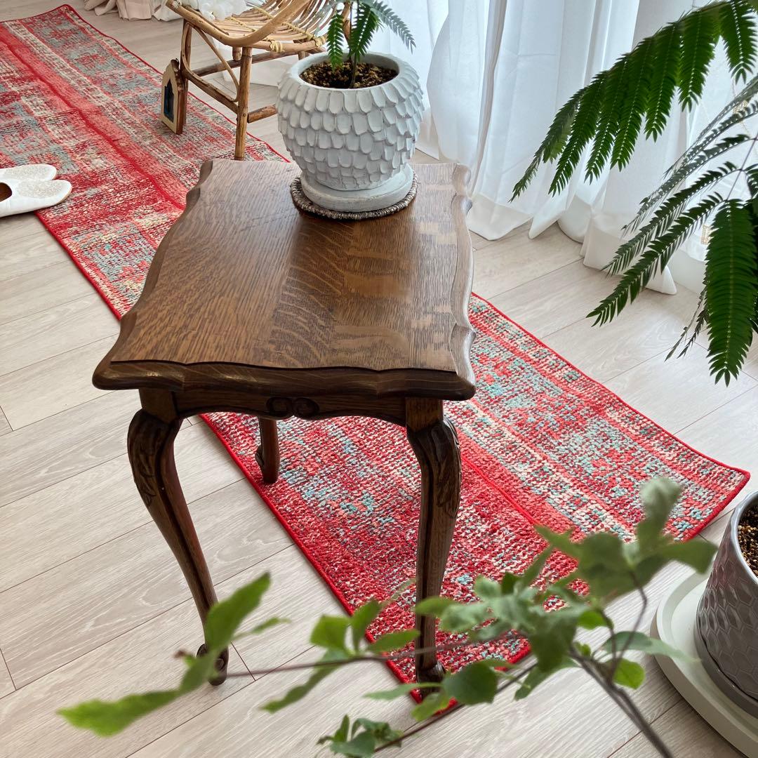 超ロング✳︎56×273 ストロベリーレッド　パッチワーク　トルコヴィンテージラグ